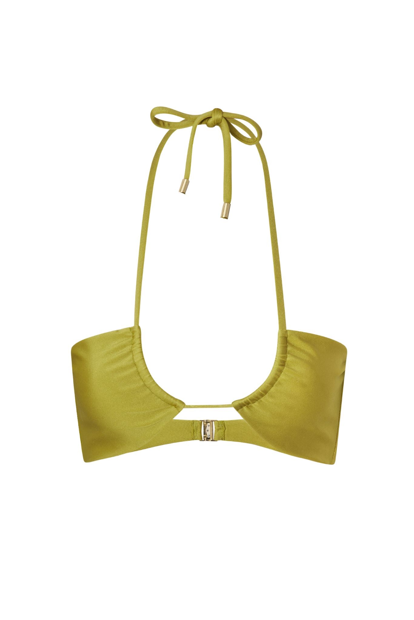 Elsa Halter Bikini Top - Lustrous Pistachio