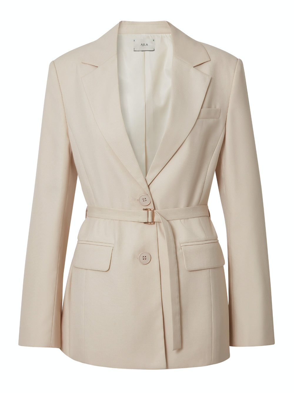 The Perfect Blazer with Belt in Ivory